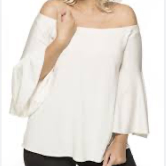 ZARA Knit Off the Shoulder Sz L Kimono Sleeves Top - Picture 1 of 8